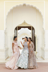 Silver Grey Feather Gown3