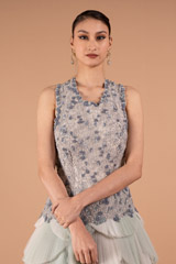 Silver Grey Feather GownDSC01627