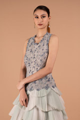 Silver Grey Feather GownDSC01629