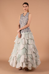 Silver Grey Feather GownDSC01630