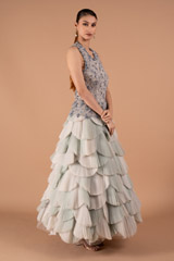 Silver Grey Feather GownDSC01635