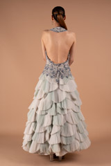 Silver Grey Feather GownDSC01637