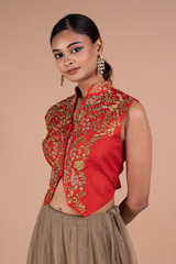 Grey Zari Work Top Bottom SetDSC07706