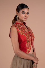 Grey Zari Work Top Bottom SetDSC07709