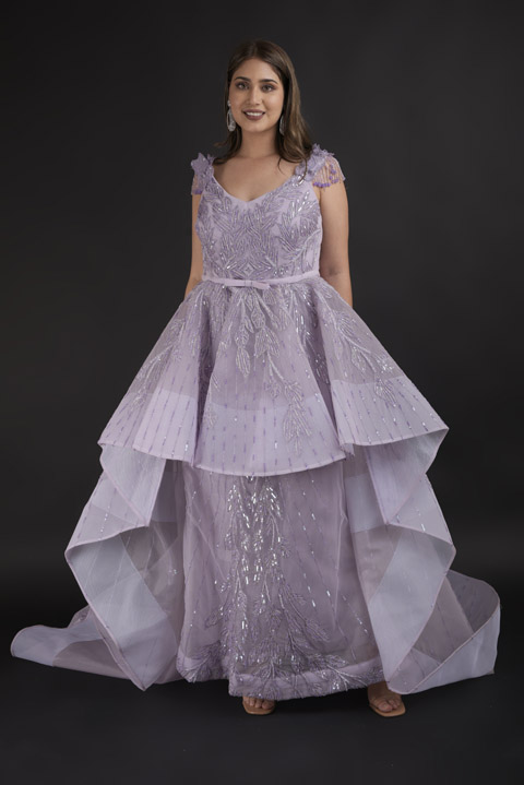 Mauve Dual Layer Gown