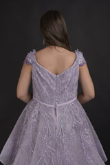 Mauve Dual Layer Gown_DTR1314