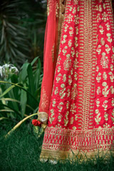 Emerald Red Gold Dori Anarkali_DSC0022