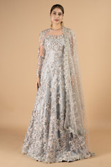 Grey Embellished Gown
