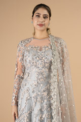 Grey Embellished GownDSC09205