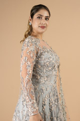 Grey Embellished GownDSC09208