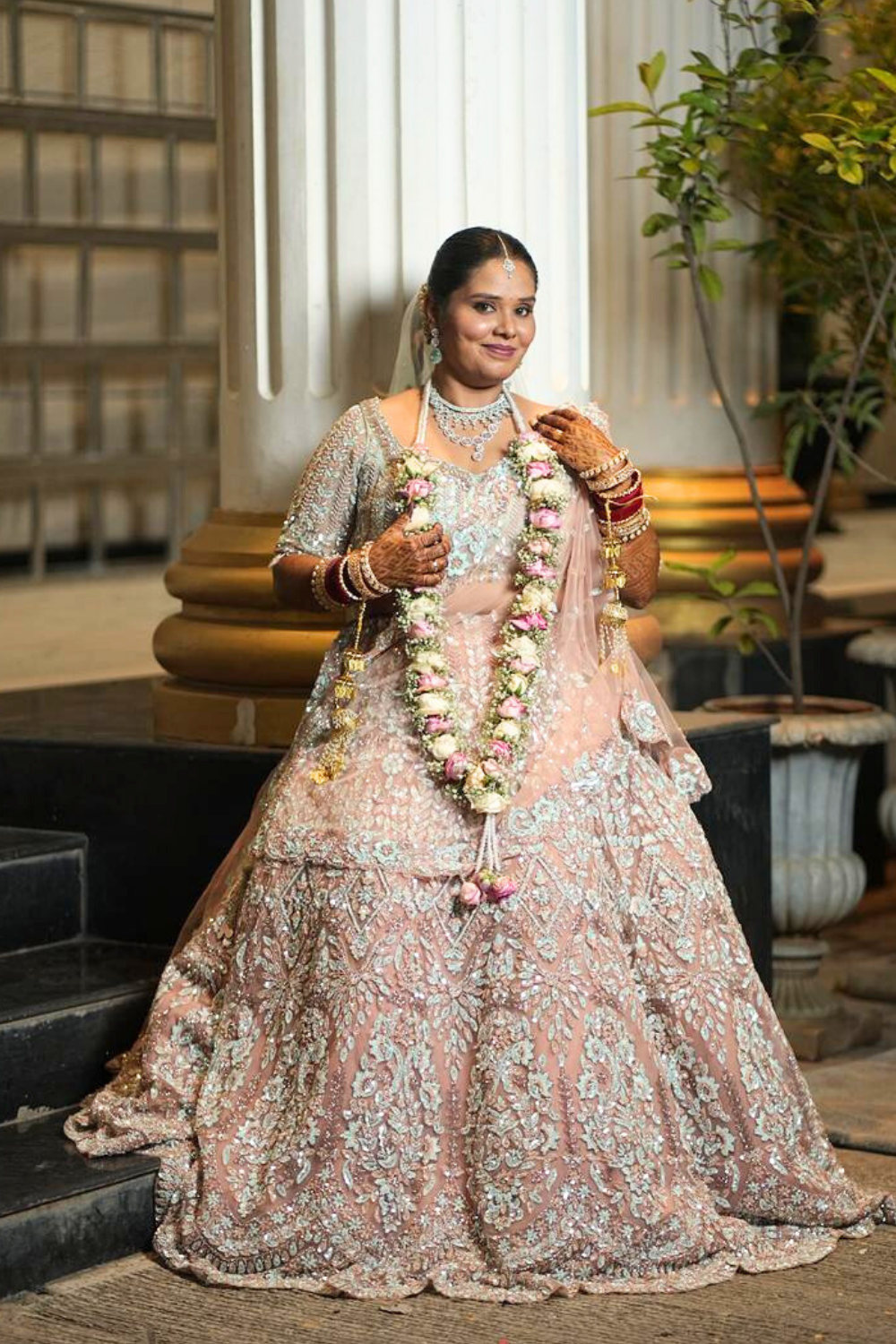 Pink and Powder Blue Lehenga set3