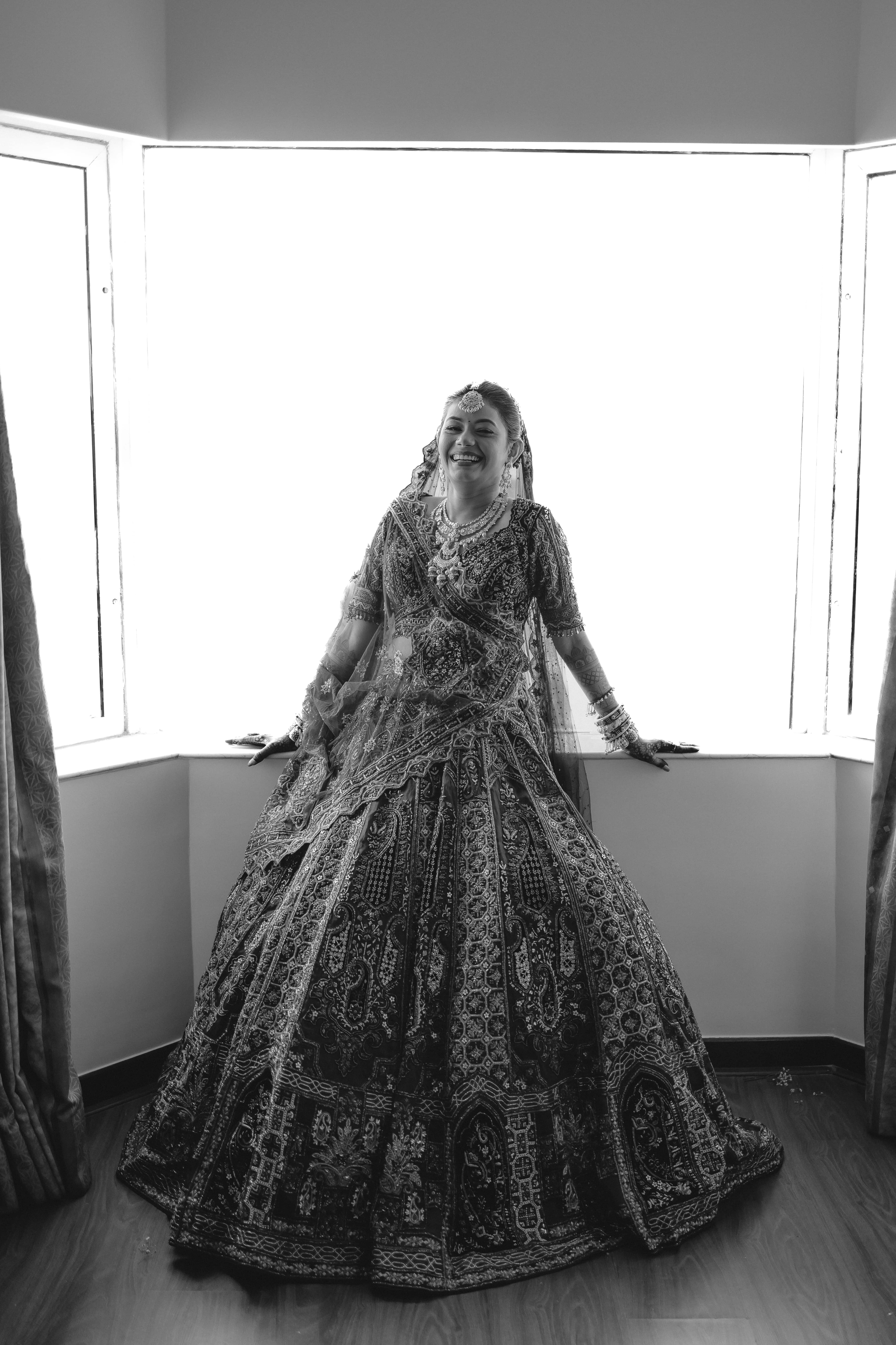 Maroon Bridal Lehenga With Patchwork Beads And Zari Work Embellishment2