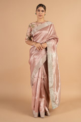 Gulabi Chanderi Saree