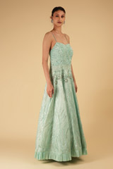 Aqua Blue Embroidered GownDSC06930