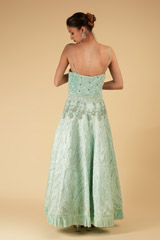 Aqua Blue Embroidered GownDSC06933