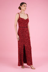 Red Beaded GownDSC05725