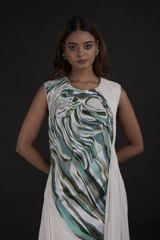 Sea Blue Wave Gown_DTR0534