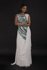 Sea Blue Wave Gown_DTR0536