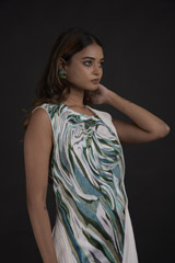 Sea Blue Wave Gown_DTR0539