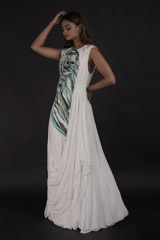 Sea Blue Wave Gown_DTR0541