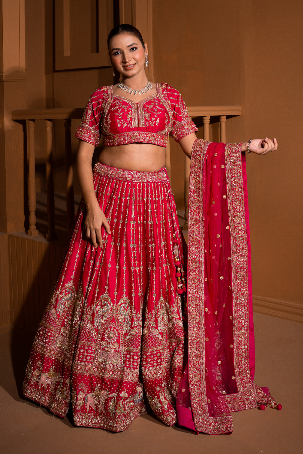Rani Pink Royal Heritage Lehenga1