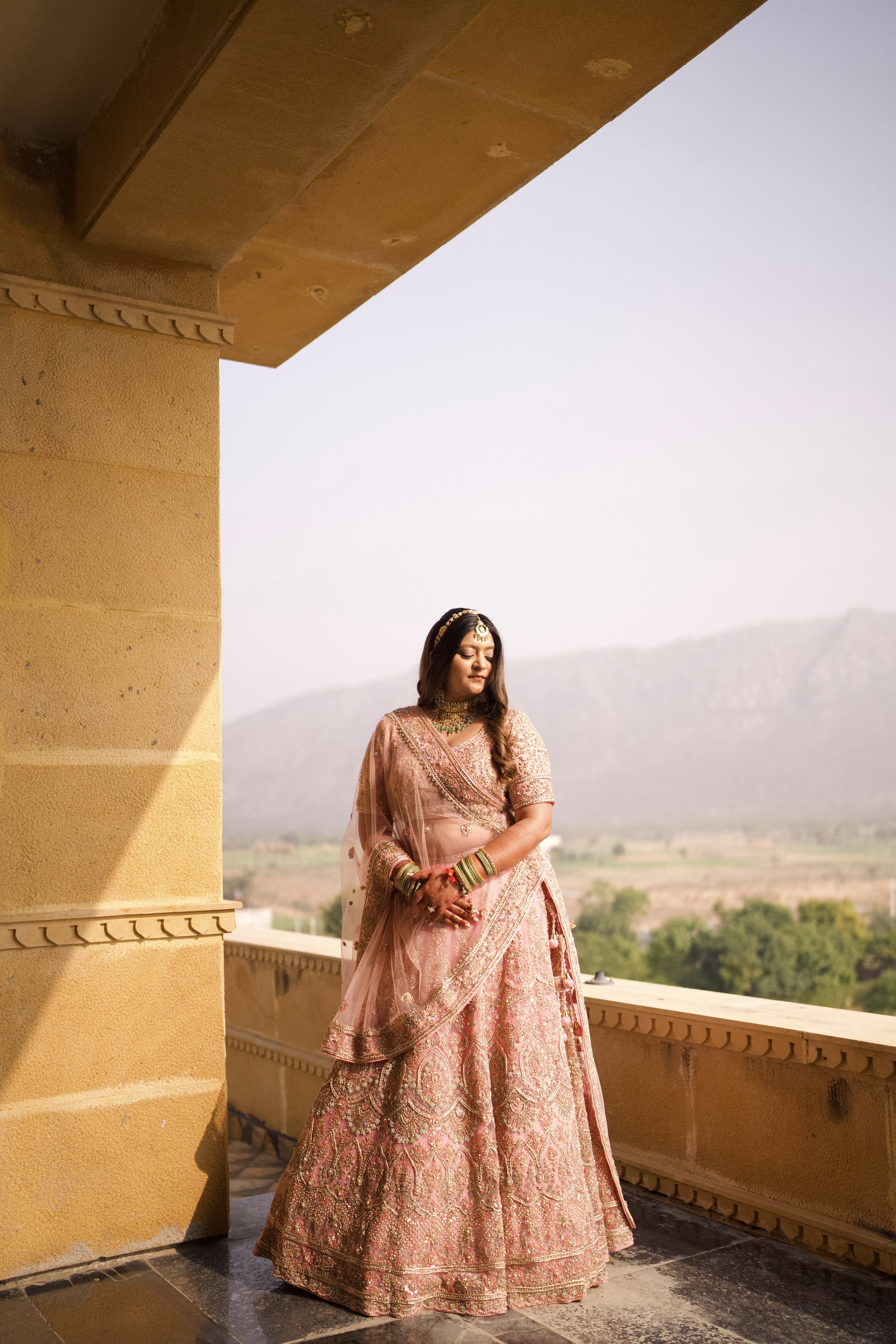 Blush Royale Hand-Embroidered Bridal Lehenga1