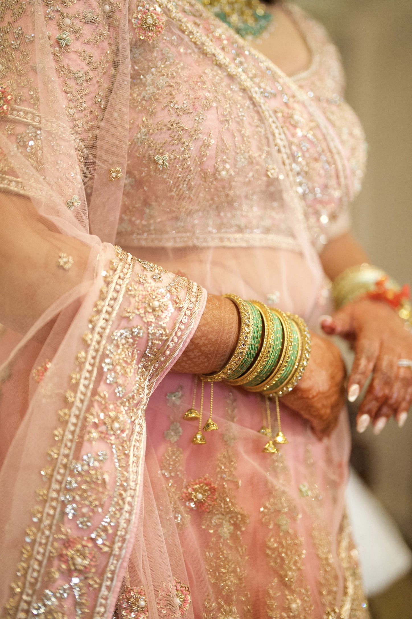 Blush Royale Hand-Embroidered Bridal Lehenga2