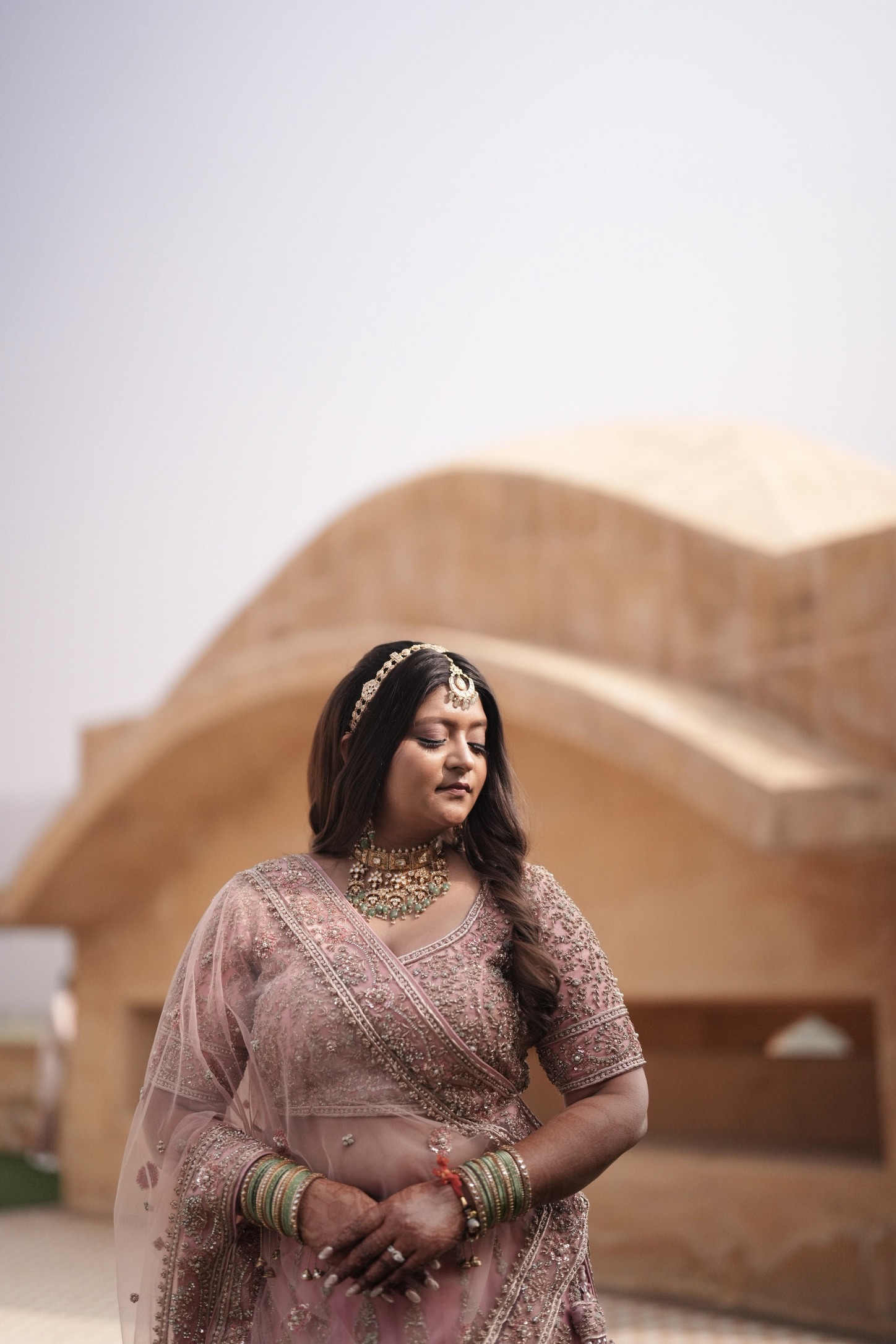Blush Royale Hand-Embroidered Bridal Lehenga3