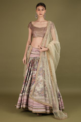 Multi Colour Screen Print LehengaDSC02186