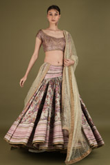 Multi Colour Screen Print LehengaDSC02192