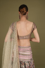 Multi Colour Screen Print LehengaDSC02194