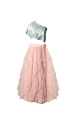 Pink Embroidered Top Bottom Set1