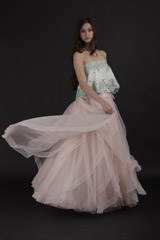 Pink Embroidered Top Bottom Set