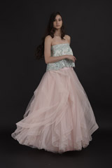 Pink Embroidered Top Bottom Set_SUB8097