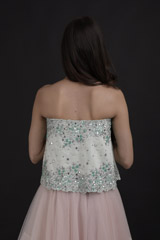 Pink Embroidered Top Bottom Set_SUB8099