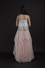 Pink Embroidered Top Bottom Set_SUB8100