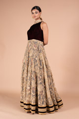 Gold And Maroon  Embellished  GownDSC07568