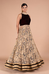 Gold And Maroon  Embellished  GownDSC07571