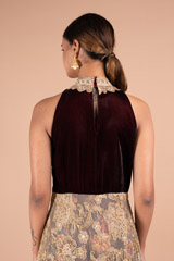 Gold And Maroon  Embellished  GownDSC07573