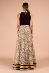 Gold And Maroon  Embellished  GownDSC07574