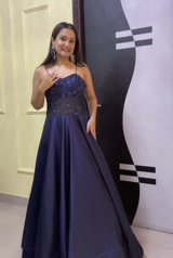 Royal Blue Embellished  Gown1