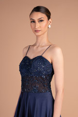 Royal Blue Embellished  GownDSC07224