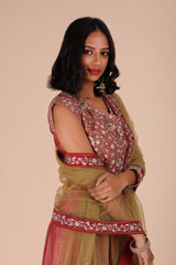 Red Resham Work AnarkaliIMG_5057