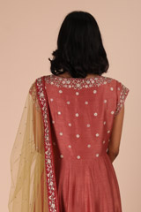 Red Resham Work AnarkaliIMG_5063