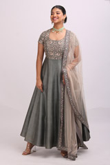 Grey Resham Work AnarkaliIMG_9301