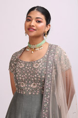 Grey Resham Work AnarkaliIMG_9303