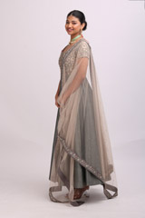 Grey Resham Work AnarkaliIMG_9308