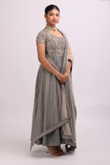 Grey Resham Work AnarkaliIMG_9309