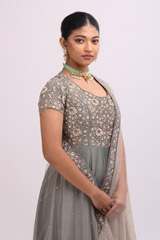 Grey Resham Work AnarkaliIMG_9310