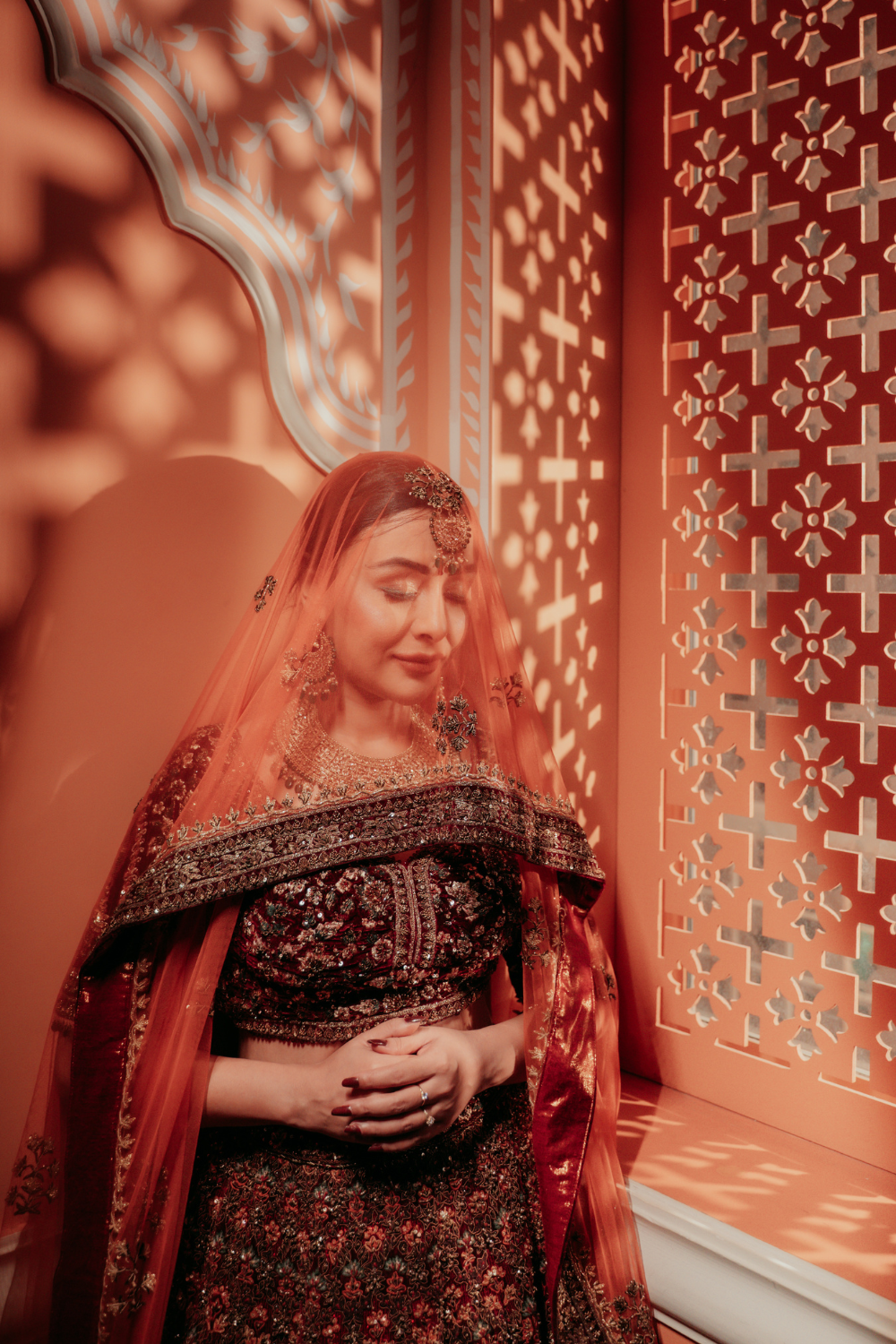 Maroon Bridal Lehenga With Sequins Thread Work And Zari Work Embellishment3